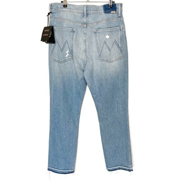 Mother Superior NWT Hiker Hover Undone Hem Jeans On My Knees Size 34 - Picture 5 of 16